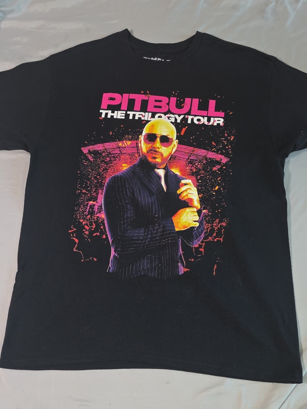 Pitbull The Trilogy Tour Short Sleeve Graphic Tee - Black